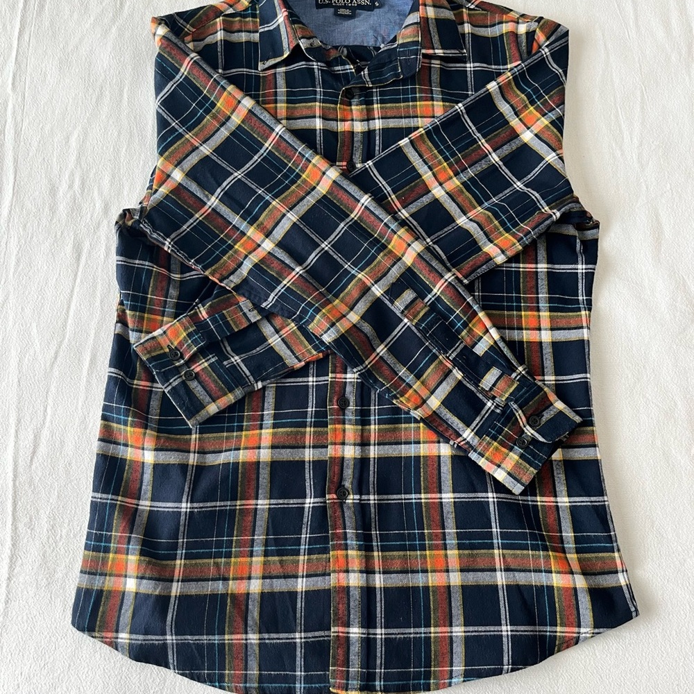 U.S. Polo Assn. Blue and Plaid Shirt